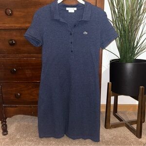 Lacoste Blue Polo Dress Short Sleeve Casual
